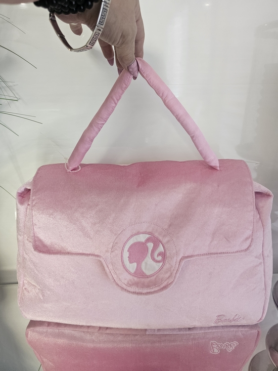 Barbie Handbags - Y2K Barbie  Pillow Pink Plush  Handbag - Barbie Inspired